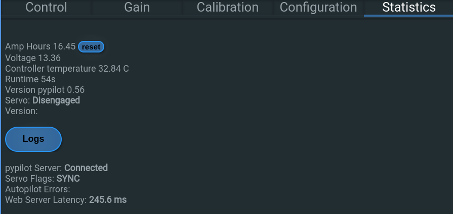 pypilot web statistics